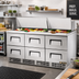 Thumbnail image #2 for True 72-Inch Three-Section Drawered Sandwich/Salad Prep Table with 30-Pan Top and 6 Drawers