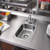 Thumbnail image #2 for Eagle Group Self-Rimming Drop-In Single Compartment Sink with Gooseneck Faucet and Basket Drain, 10