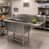 Thumbnail image #2 for John Boos Pro-Bowl 2-Compartment Floor Model Sink with Right-Hand Drainboard, 60-3/16