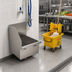 Thumbnail image #2 for Eagle Group Flush Floor Mounted 304 Stainless Steel Mop Sink with Left End Splash