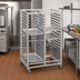 Thumbnail image #2 for Channel Manufacturing 36-Inch High Double-Section Aluminum Cafeteria Tray Rack for 18 x 26 Trays