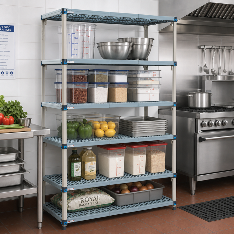 Product image #2 for MetroMax Q 5-Shelf Starter Polymer/Wire Shelving Unit, 30W x 24D x 74H