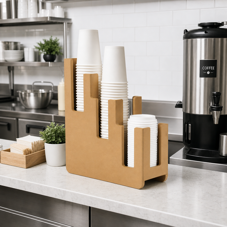Product image #3 for Cal-Mil Renew 3-Step Cup and Lid Holder