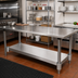 Thumbnail image #2 for BK Resources 18-Gauge 430 Stainless Steel Undershelf for 72-Inch x 30-Inch Work Table