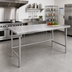 Thumbnail image #2 for Advance Tabco 72-Inch x 24-Inch 14-Gauge 304 Stainless Steel Work Table with Open Base and Countertop Edge