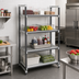 Thumbnail image #2 for Cambro Camshelving Elements XTRA Stationary Starter Unit, 21-Inch Deep x 42-Inch Wide x 72-Inch High, 4-Shelf Vented and Solid Polymer Shelving, Speckled Gray