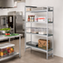 Thumbnail image #2 for Fermostock 4-Tier Polymer Shelving Unit Expansion Kit, 26W x 22D x 66H, Gray, Add-On Unit