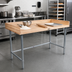 Thumbnail image #2 for John Boos Baker's Top Wood Work Table with Galvanized Base and 4-Inch Coved Riser, 48 x 30 Inches