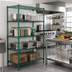 Thumbnail image #3 for Eagle Valu-Gard Green Epoxy Double-Mat Wire Shelving Starter Unit, 4-Tier, 60-Inch W x 24-Inch D x 74-Inch H