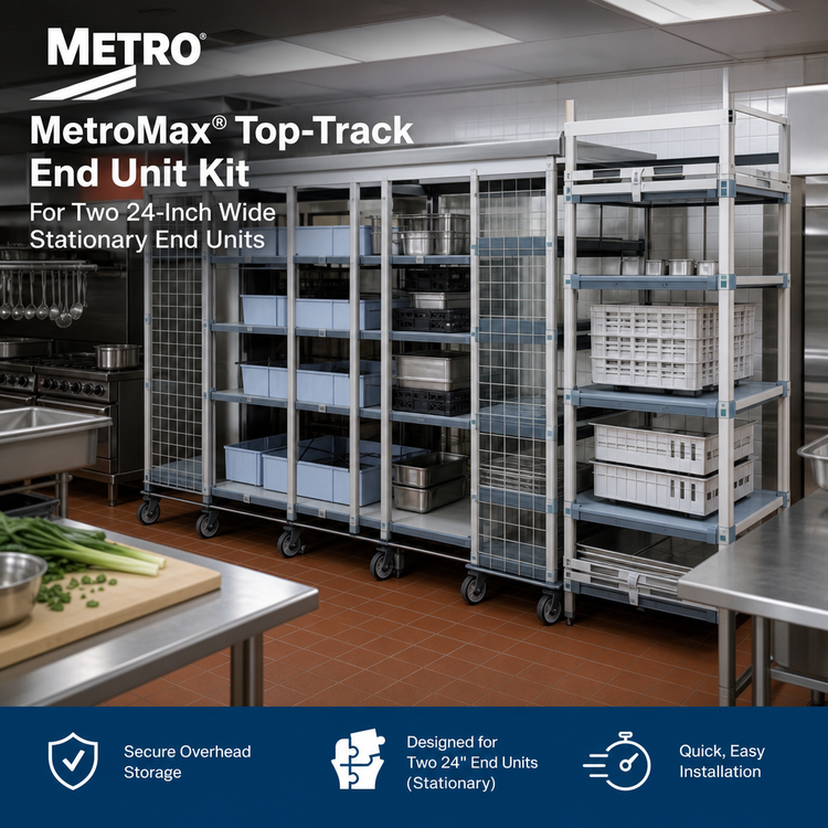 Product image #2 for MetroMax Top-Track End Unit Kit for Two 24-Inch Wide Stationary End Units