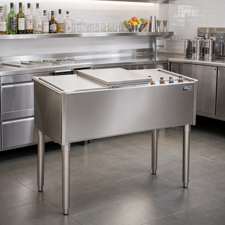Product image #2 for Eagle Group 2200 Series Underbar Pass-Thru Insulated Ice Bin, 36 x 24 Inches, 175 lb Capacity