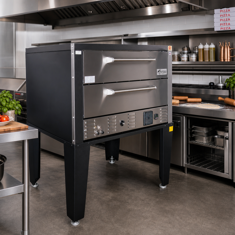 Product image #3 for Peerless CE61PE Electric 2-Deck Pizza Deck Oven with Stone Deck Interiors