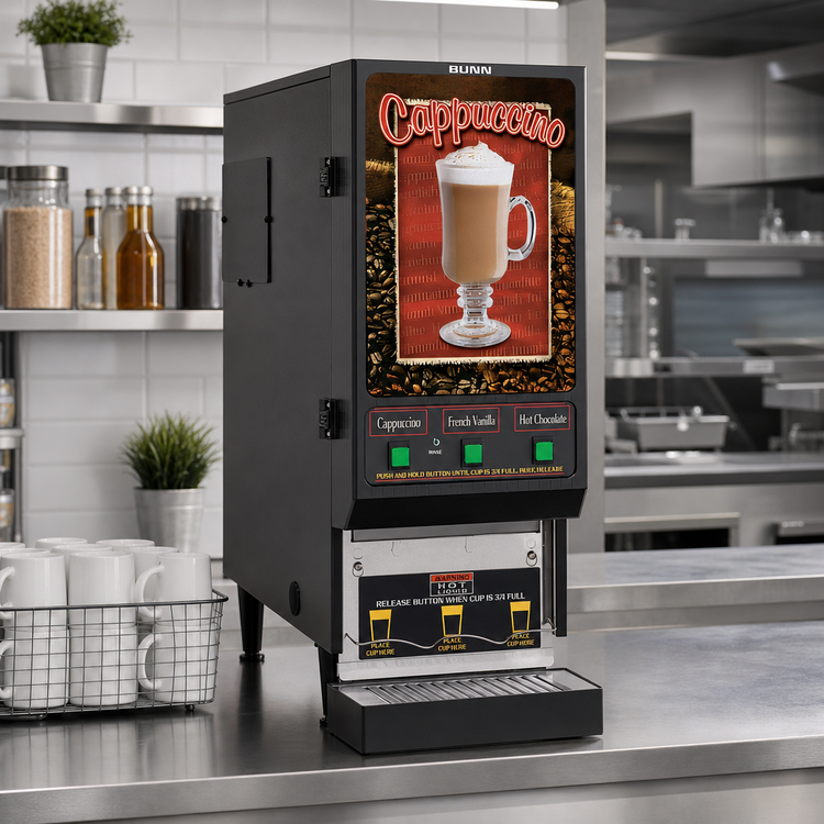 Product image #2 for BUNN FMD-3 BLK 3-Hopper Powder-Based Fresh Mix Beverage Dispenser, Black