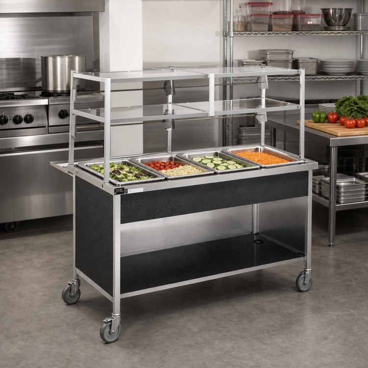 Product image #2 for Atlas Metal CAIC-5 Five Pan Ice Cooled Cold Food Serving Counter