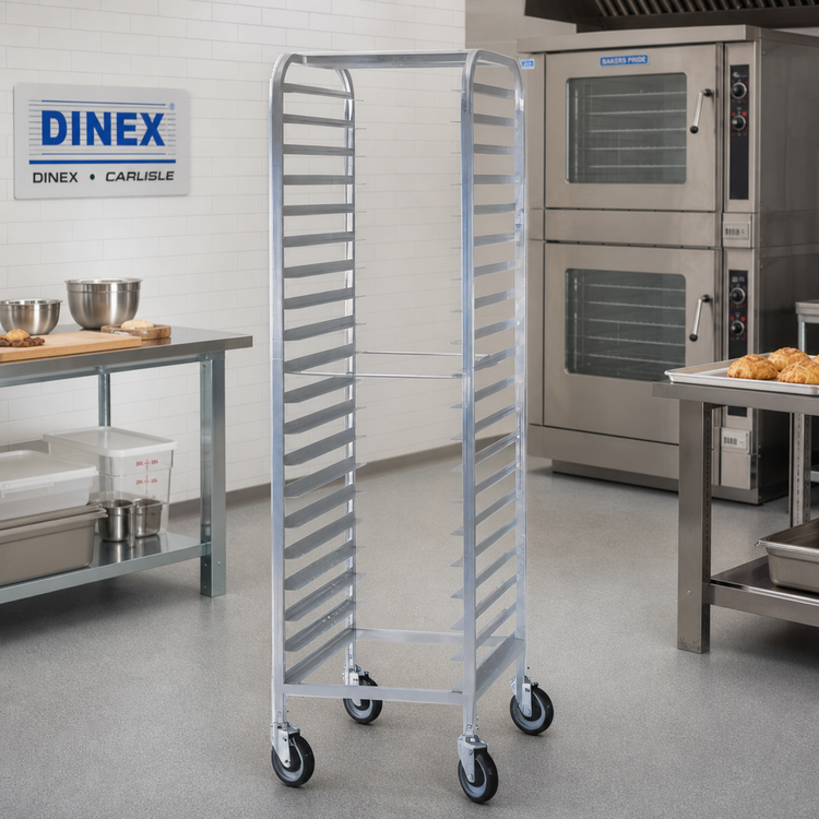 Product image #2 for Dinex Econo Side-Load Aluminum Pan Rack for 20 18 x 26-Inch Trays