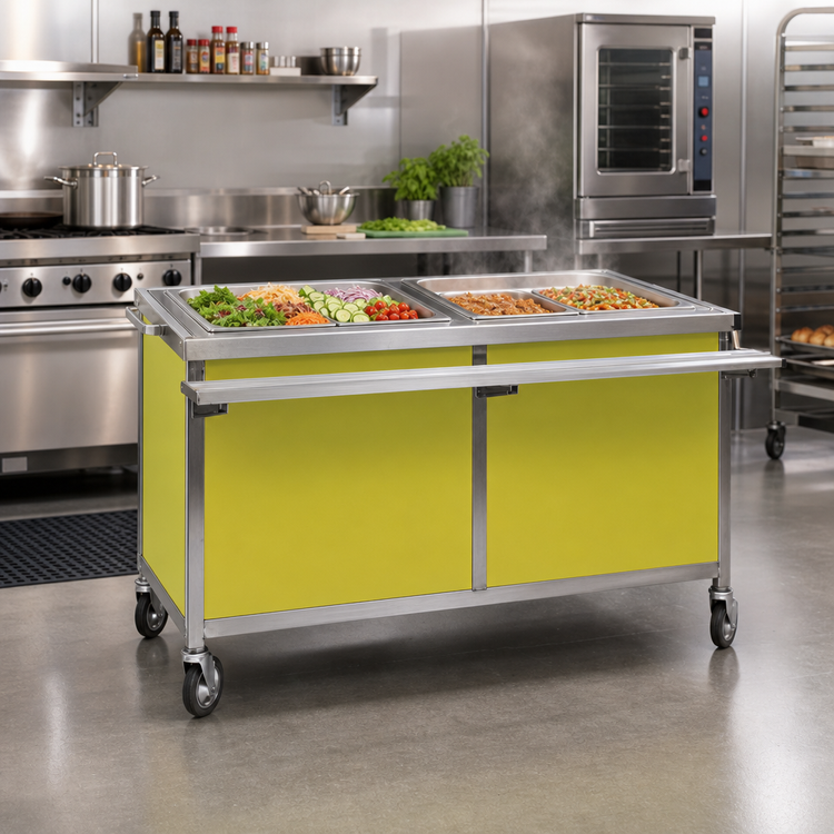 Product image #2 for Eagle Director's Choice DCS2-HCFU-A 36" Mobile Dual Temp Hot/Cold Food Table with 2 Wells