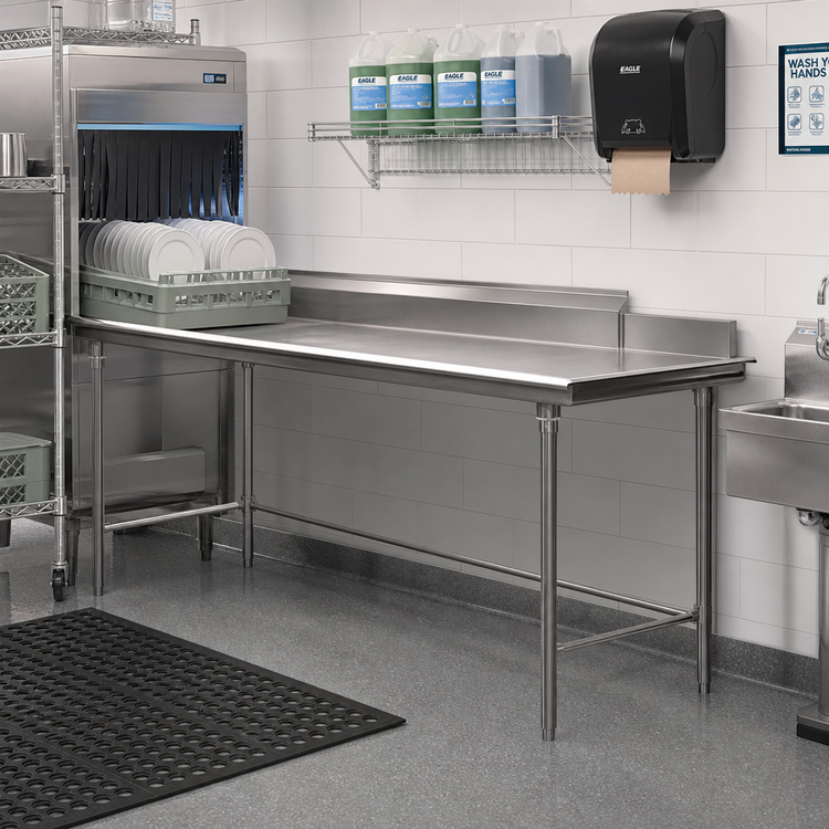 Product image #2 for Eagle Group Straight Clean Dish Table, 108 x 30 Inch, Left-to-Right Operation