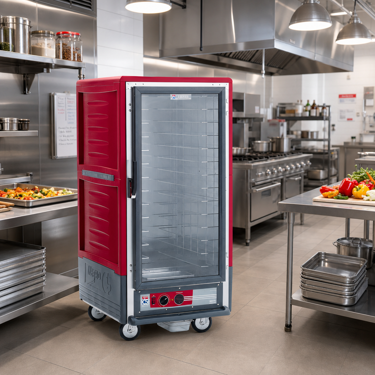 Product image #2 for Metro C5 Insulation Armour 3/4 Height Lower-Wattage Heated Holding Cabinet with Clear Door and Fixed Wire Slides