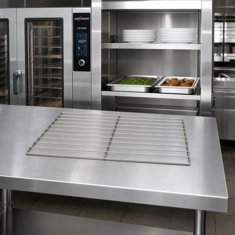 Product image #3 for Alto-Shaam Stainless Steel Flat Wire Pass-Thru Shelf