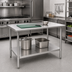 Thumbnail image #2 for Eagle Deluxe Series 60 Inch x 36 Inch Stainless Steel Top Work Table with Adjustable Undershelf