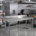 Thumbnail image #2 for Deluxe Series 108-Inch x 30-Inch Stainless Steel Work Table with 4.5-Inch Backsplash and Galvanized Tubular Base