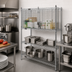 Thumbnail image #2 for Eagle Group Security Enclosure Kit for 18-Inch Wire Shelving, 48W x 18D, Chrome, Hinged Doors