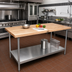 Thumbnail image #2 for John Boos HNS20 96-Inch x 36-Inch Northern Hard Rock Maple Wood Top Work Table with Adjustable Undershelf