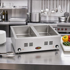 Thumbnail image #2 for Eagle Group RedHots 1220FW2-120-X Countertop Electric Food Warmer, 2 Full-Size Pan Openings, Wet/Dry, Stainless Steel, 120V