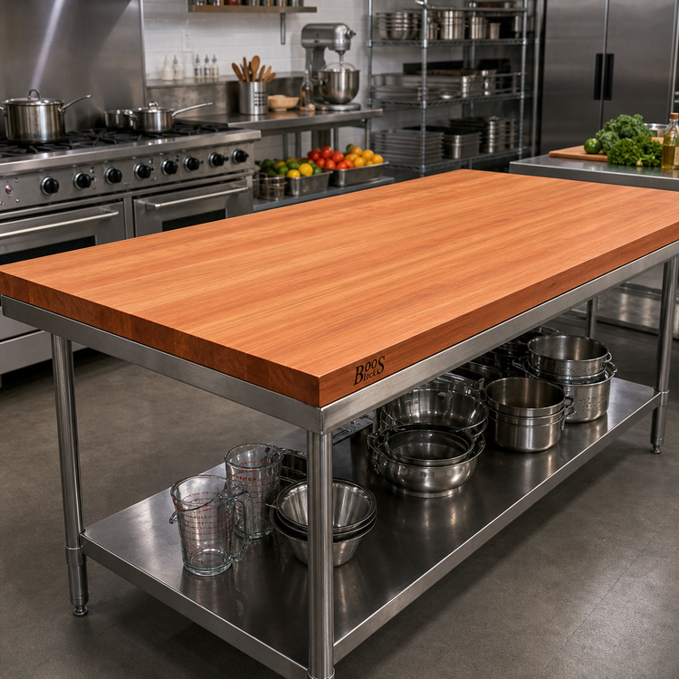 Product image #2 for Boos Block American Cherry Kitchen Countertop, 108 x 38 x 2-1/4 Inch, Full-Length Edge Grain, Varnique Finish