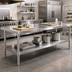 Thumbnail image #2 for Stainless Steel Undershelf for 96-Inch x 24-Inch Work Table
