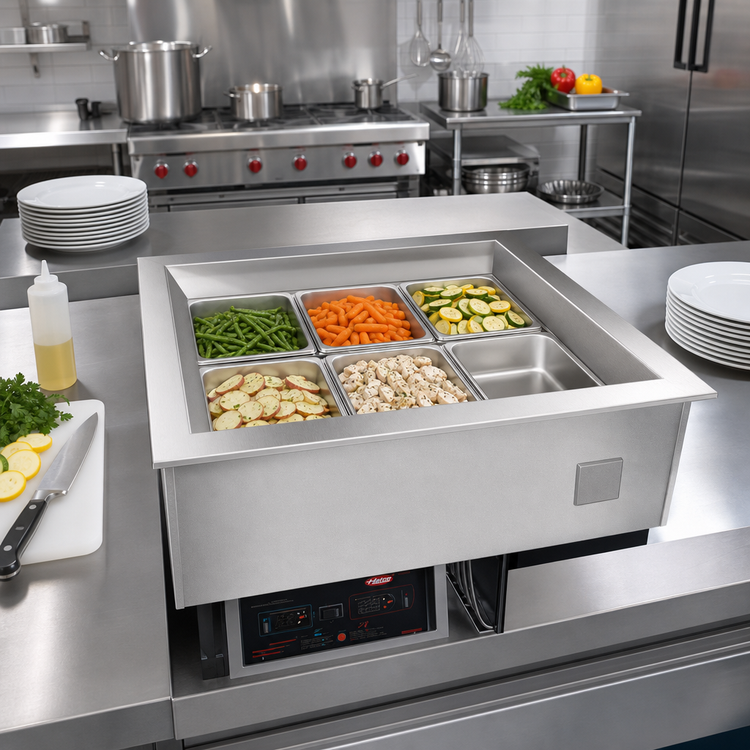 Product image #2 for Hatco Drop-In Hot/Cold Well, 5 Full-Size Pan Capacity, Mechanically Cooled