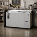 Thumbnail image #2 for Hoshizaki CC50-S Two-Section Reach-In Bottle Cooler, 14.4 Cu. Ft., Side-Mounted Self-Contained Refrigeration
