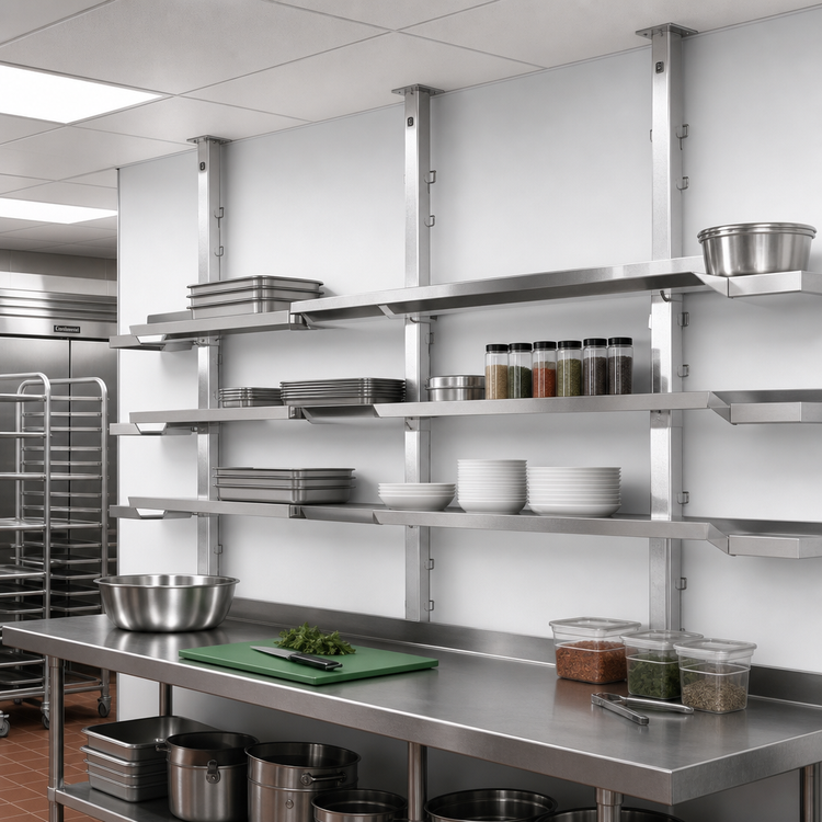 Product image #2 for 72-Inch Common Upright for Wall-Mounted Cantilever Shelving