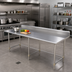 Thumbnail image #2 for 108-Inch x 30-Inch Stainless Steel Work Table with 5-Inch Backsplash
