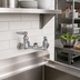 Thumbnail image #2 for T&S Brass B-0230-LN Wall-Mount Sink Mixing Faucet, 8-Inch Adjustable Centers, Less Nozzle