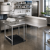 Thumbnail image #2 for John Boos Pro-Bowl L-Shaped Island Clean Dishtable, 60