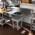 Thumbnail image #2 for John Boos Pro-Bowl 1-Compartment Stainless Steel Sink with Dual Drainboards, 30 x 24 x 12 Bowl, 93-1/4 Inch Wide