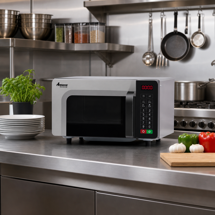 Product image #2 for Amana Commercial RMS10TSA 0.8 Cu. Ft. 1000-Watt Countertop Microwave Oven with Touchpad Controls