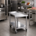 Thumbnail image #2 for Steakhouse 30-Inch Stainless Steel Equipment Stand with Undershelf and Legs for IAB-30