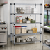Thumbnail image #2 for EagleGard Quad-Adjust 4-Tier Stationary Wire Shelving Starter Unit, 72 x 18 x 74 Inches