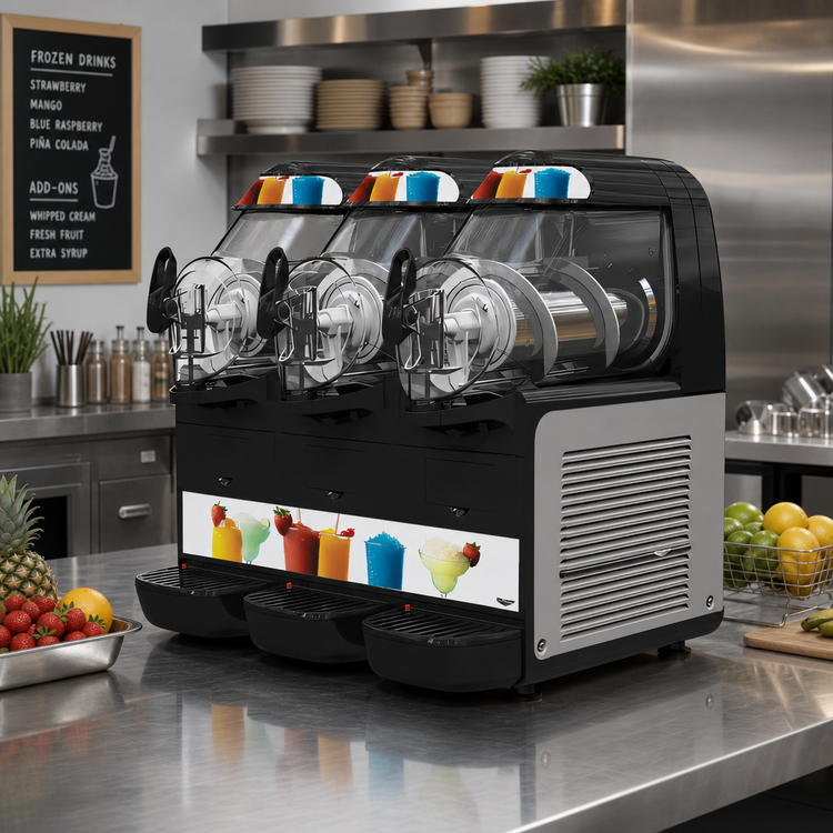 Product image #2 for Vollrath Triple Bowl Countertop Frozen Beverage Granita Machine, 3 x 1.58 Gallon Bowls