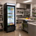 Thumbnail image #2 for Atosa 1-Section Black Glass Door Refrigerator Merchandiser, 8.3 Cu. Ft., Bottom-Mount Self-Contained