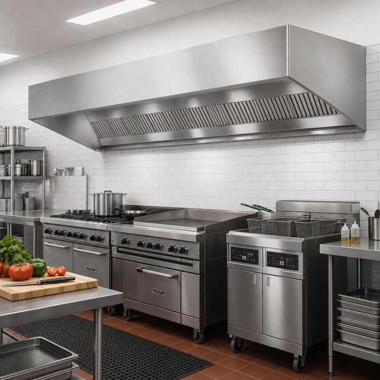 Product image #2 for SpecAir HES96-132 132-Inch Wall Type Exhaust-Only Commercial Kitchen Hood