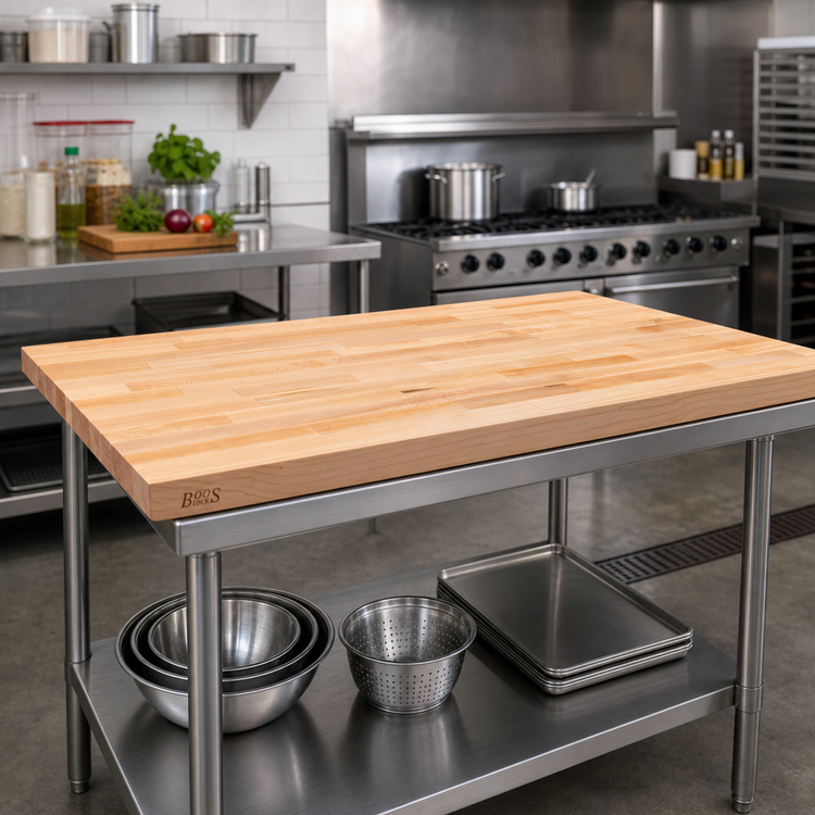 Product image #2 for John Boos SCT07-O Edge Grain Northern Hard Rock Maple Work Table Top, 60 x 25 x 1-1/2 Inches