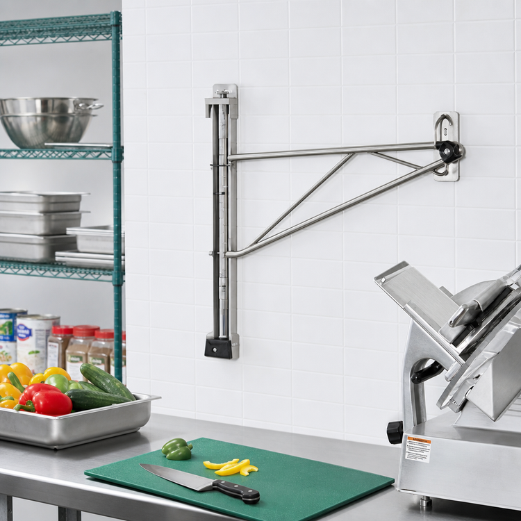 Product image #2 for Eagle Group Adjustable Post Wire Wall Mount Prepackaged End Unit for 21-Inch Deep Shelves, Stainless Steel
