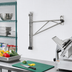 Thumbnail image #2 for Eagle Group Adjustable Post Wire Wall Mount Prepackaged End Unit for 21-Inch Deep Shelves, Stainless Steel