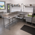 Thumbnail image #2 for Eagle Group Left-Hand Corner Soiled Dishtable with 20 x 20 x 5 Pre-Rinse Sink