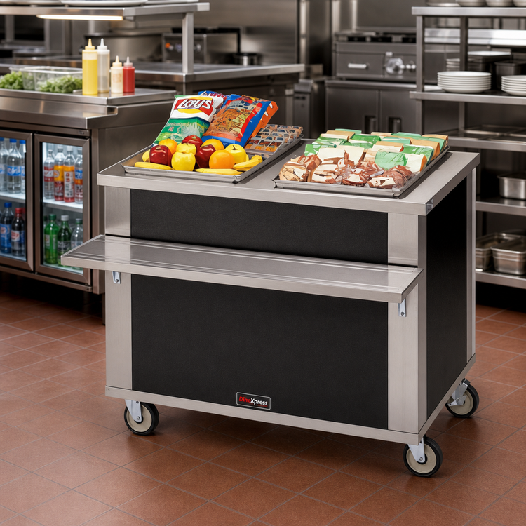 Product image #2 for DineXpress DXP5CU 74-Inch Mobile Beverage Counter with Drain Trough