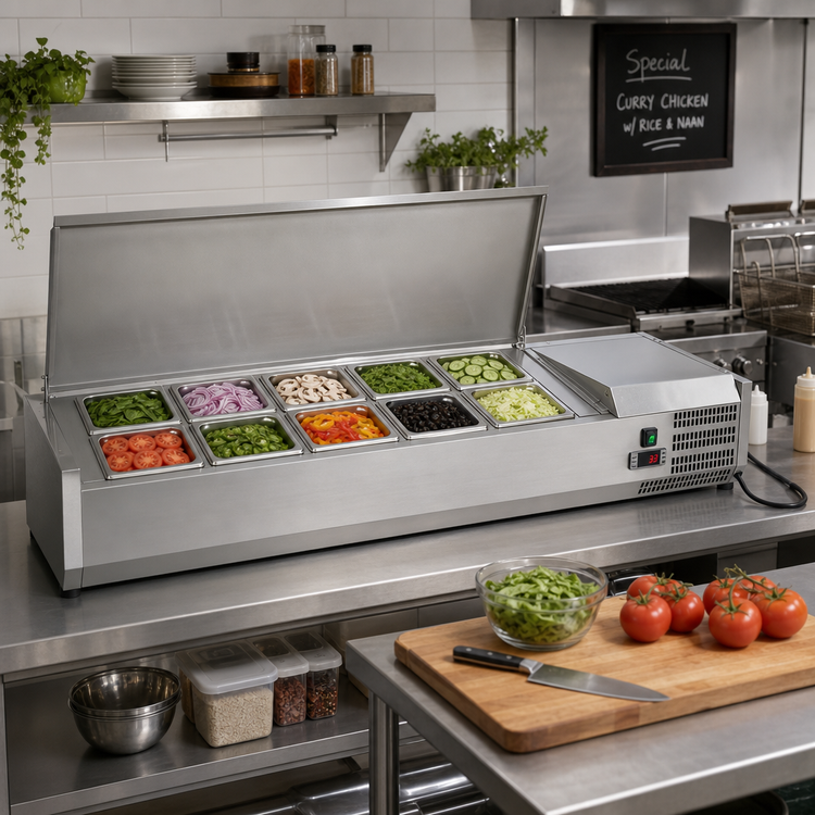 Product image #2 for Arctic Air ACP55 55-Inch Refrigerated Countertop Prep Unit with 10 x 1/6 Pan Capacity