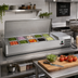 Thumbnail image #2 for Arctic Air ACP55 55-Inch Refrigerated Countertop Prep Unit with 10 x 1/6 Pan Capacity